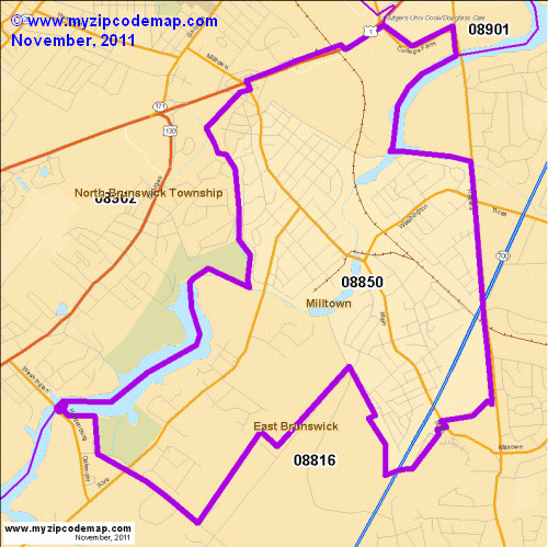 map of 08850