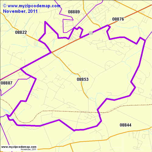 map of 08853