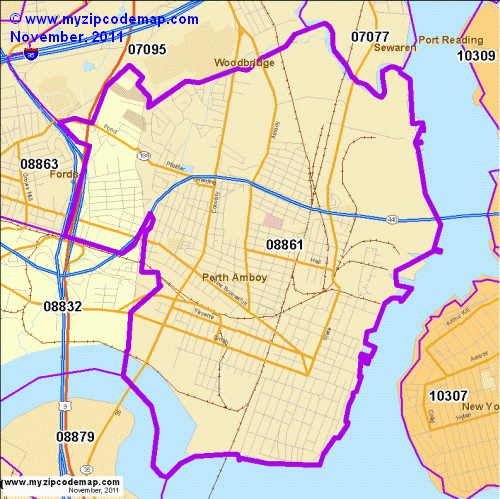 map of 08861