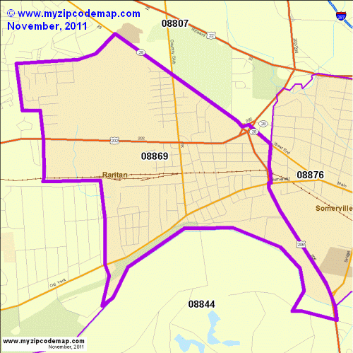 map of 08869