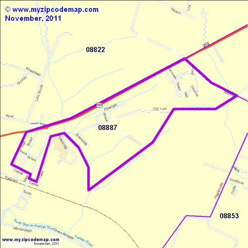 map of 08887