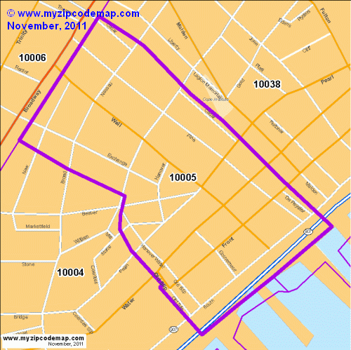 map of 10005