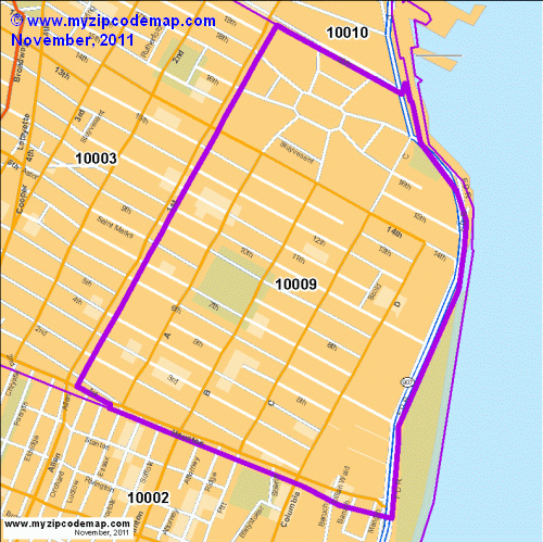 map of 10009