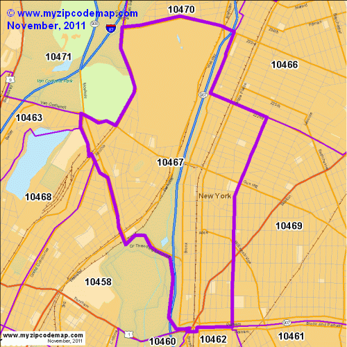 map of 10467