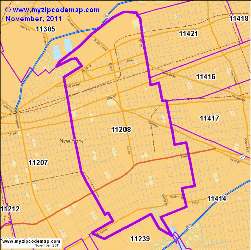 map of 11208