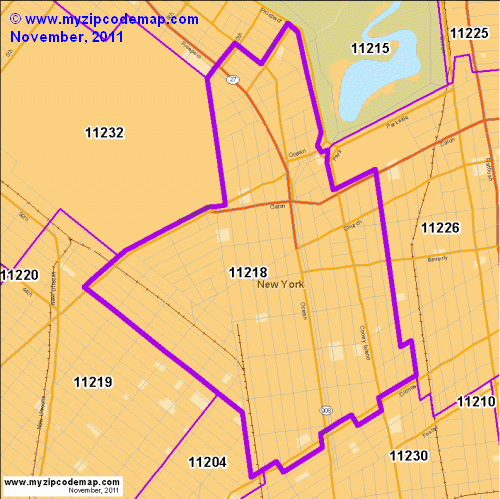 map of 11218
