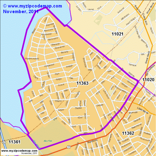 map of 11363