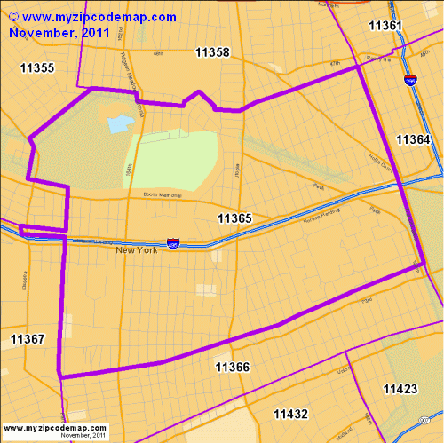 map of 11365