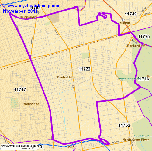 map of 11722