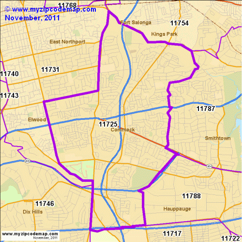 map of 11725