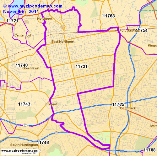 map of 11731