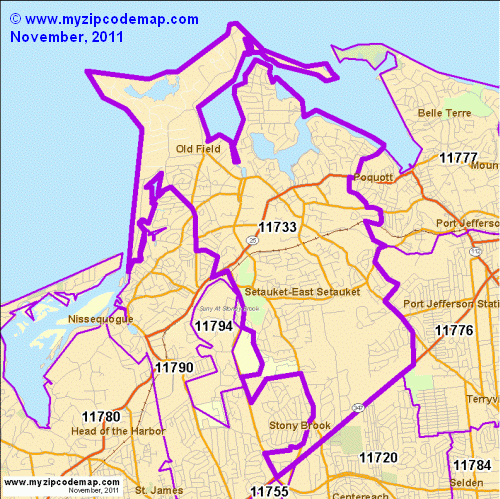 map of 11733