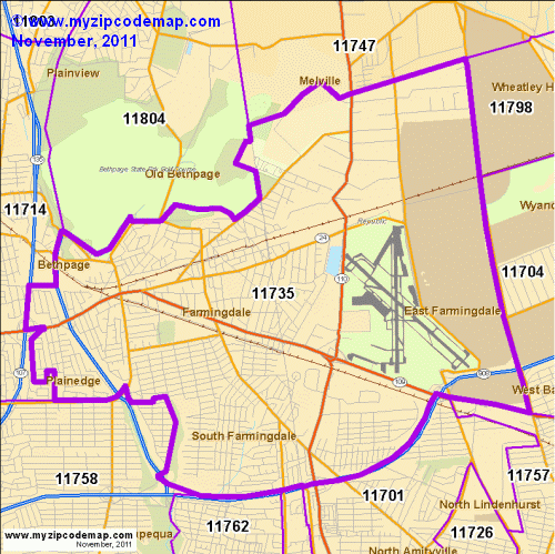 map of 11735