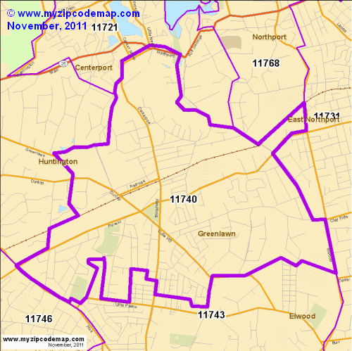 map of 11740