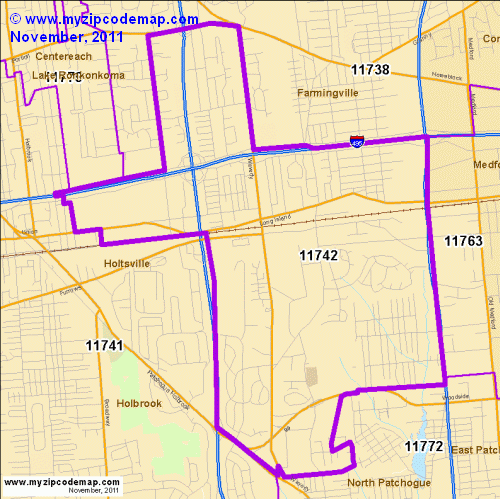 map of 11742