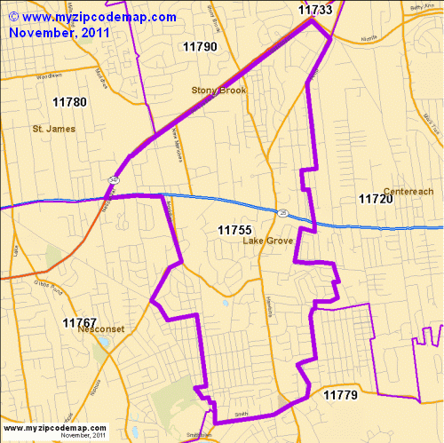 map of 11755