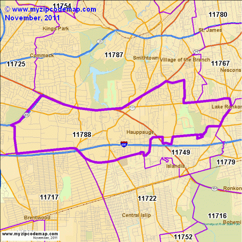 map of 11788