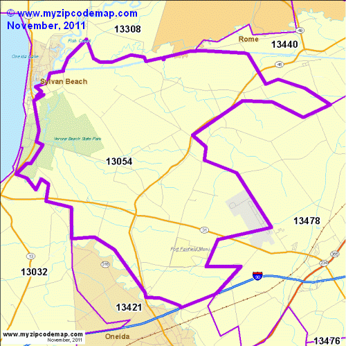map of 13054