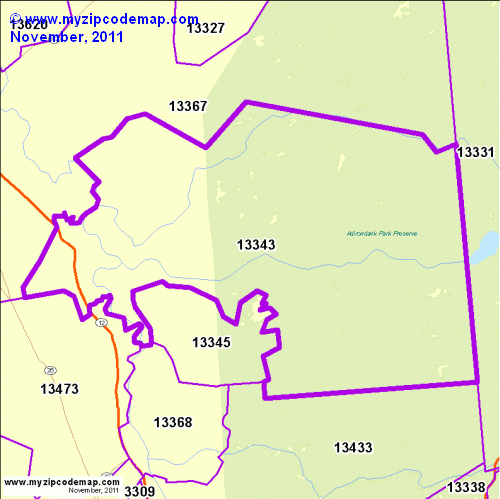 map of 13343
