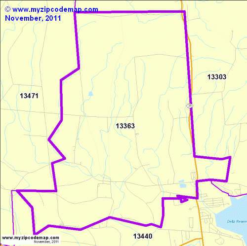 map of 13363