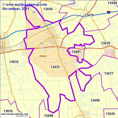 map of 13421