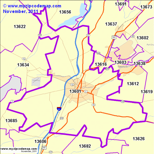 map of 13601