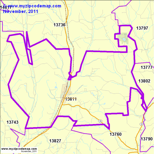 map of 13811