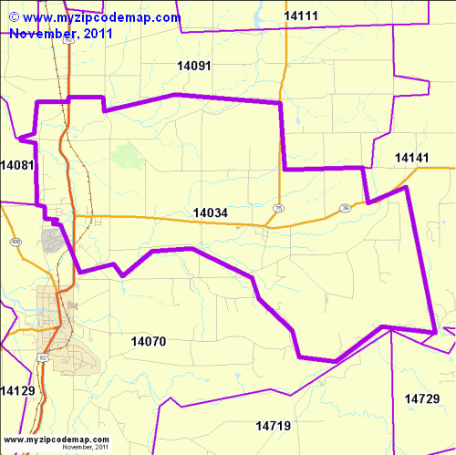 map of 14034