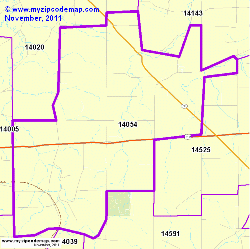 map of 14054
