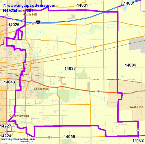 map of 14086