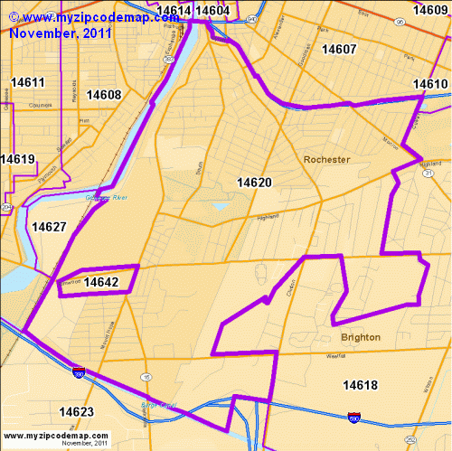 map of 14620