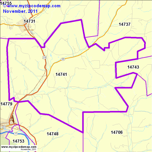 map of 14741