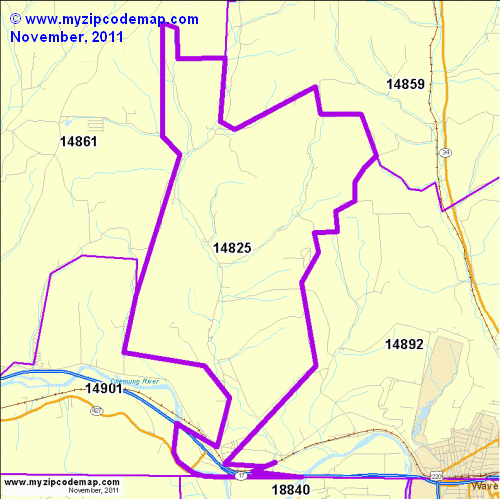 map of 14825