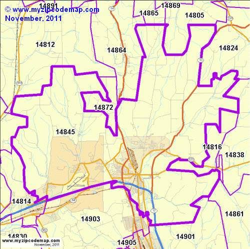 map of 14845