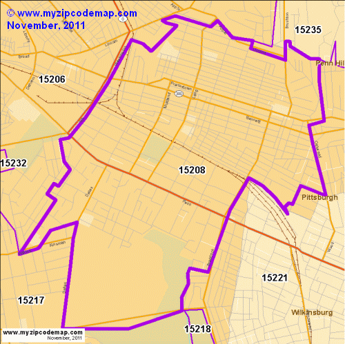 map of 15208