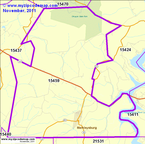 map of 15459