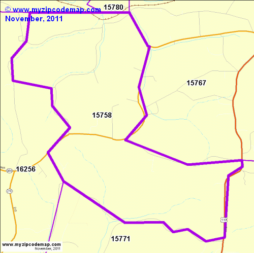 map of 15758