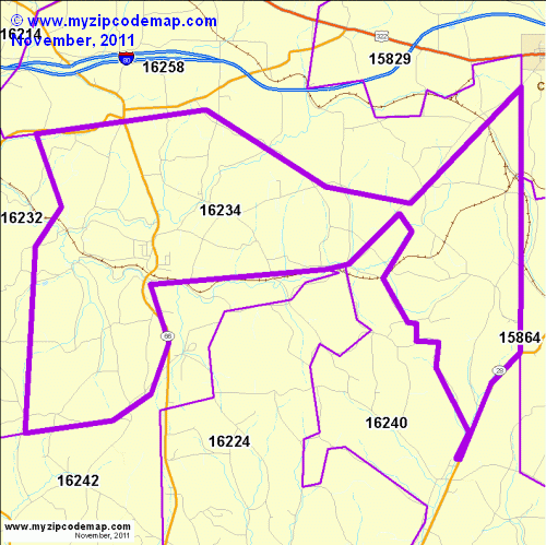 map of 16234
