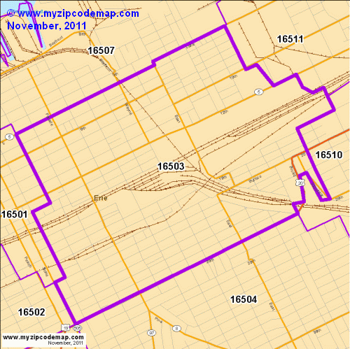 map of 16503
