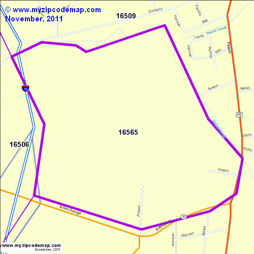 map of 16565