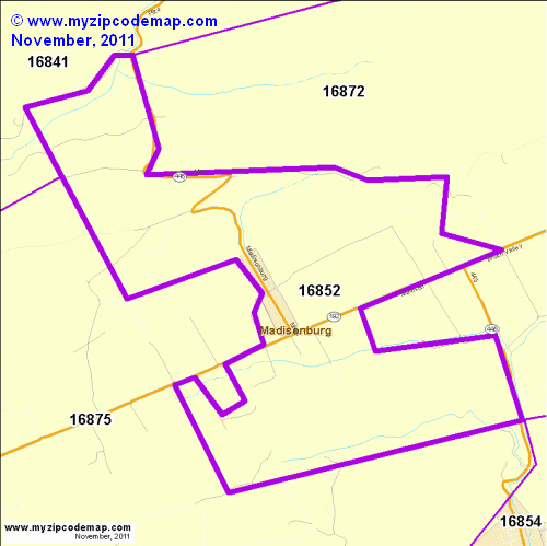 map of 16852