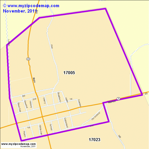 map of 17005