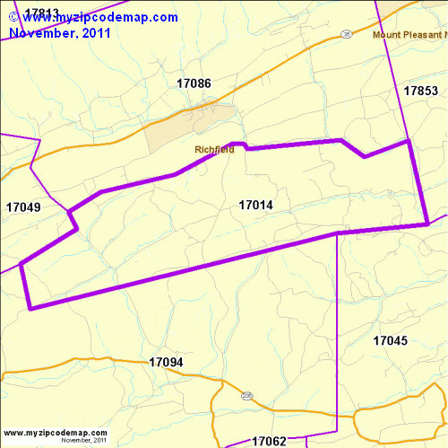 map of 17014