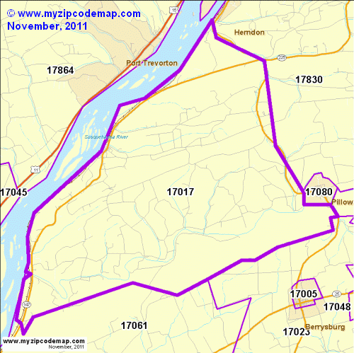 map of 17017