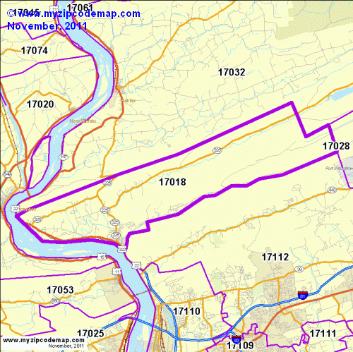 map of 17018