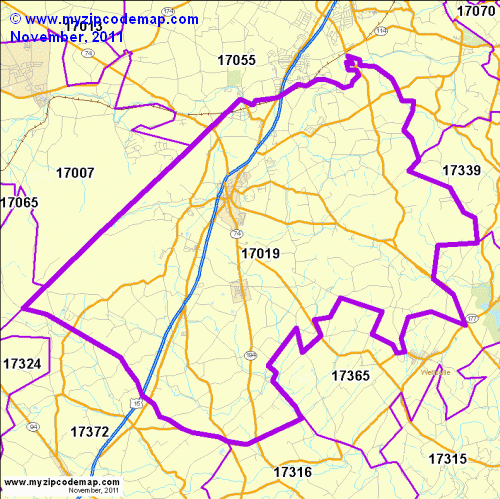 map of 17019