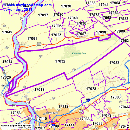 map of 17032