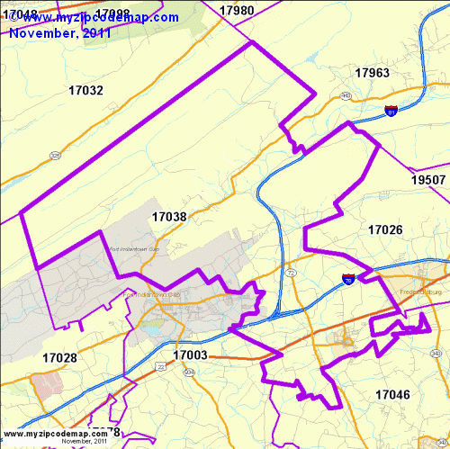 map of 17038