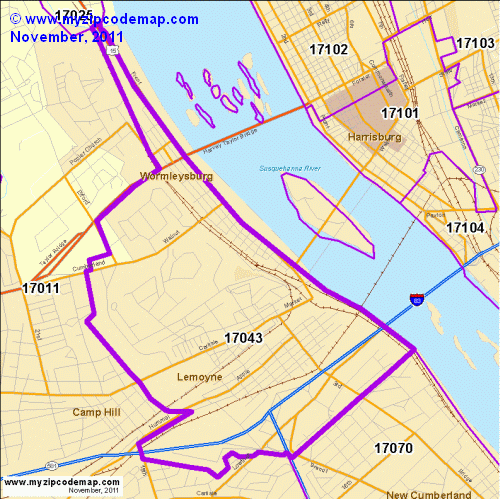 map of 17043