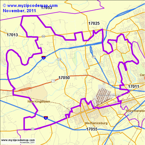 map of 17050